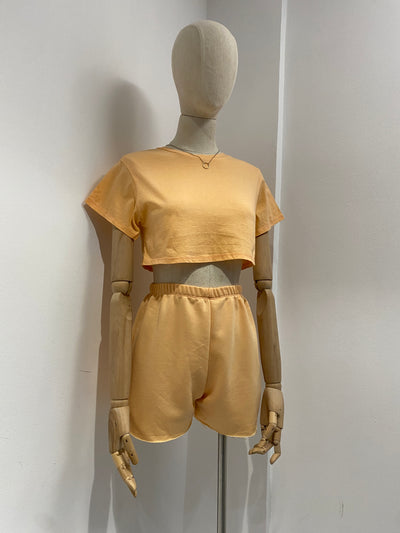 Cropped Tee - Apricot