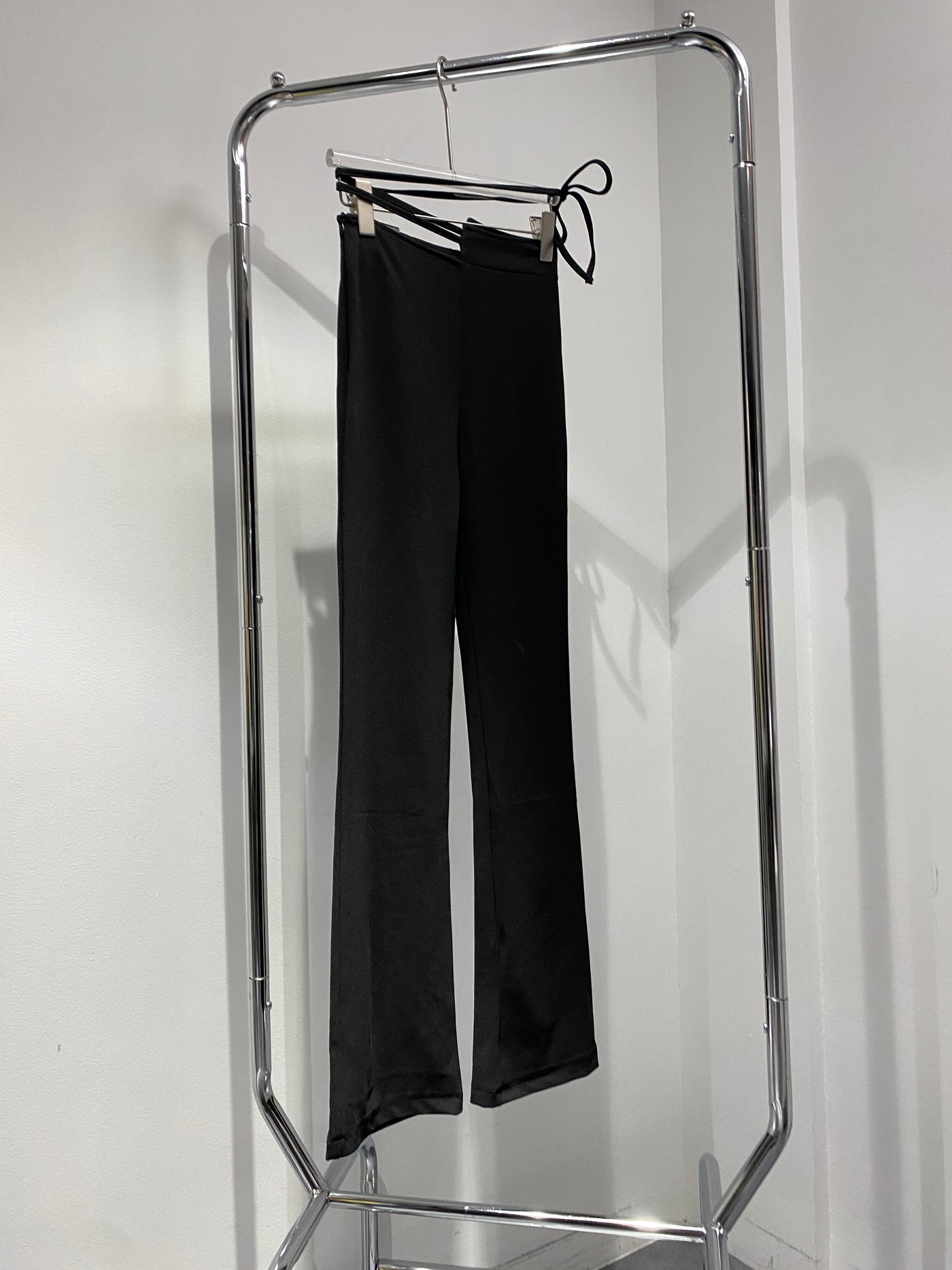 Highwaisted Strap Tie Waist Pants