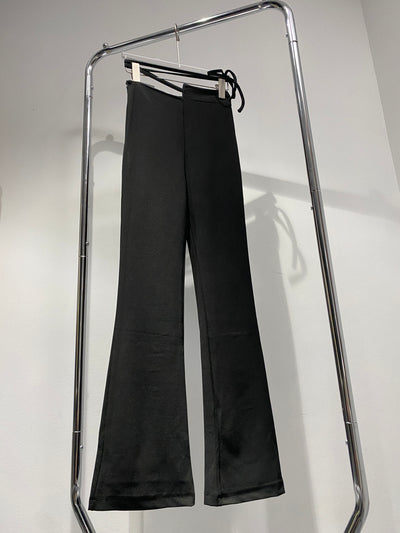 Highwaisted Strap Tie Waist Pants