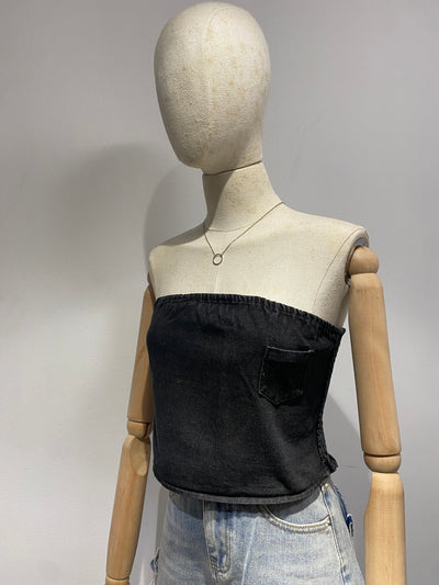 Denim Tube Crop Top